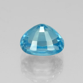 3,11 ctw natürlicher blauer Zirkon, Oval Schliff, VVS