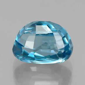 6,58 ctw natürlicher blauer Zirkon, Oval Schliff, VVS