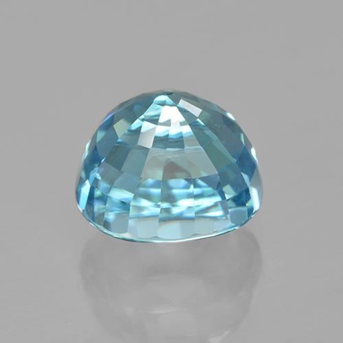 5,64 ctw natürlicher blauer Zirkon, Oval Schliff, VVS