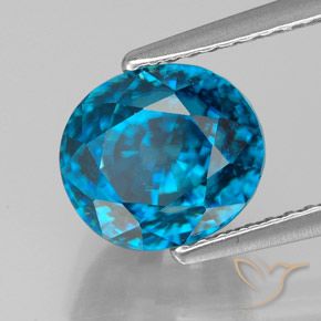 9,17 ctw natürlicher Elektrisches Blau Zirkon, Oval, VVS