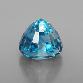 4,38 ctw natürlicher blauer Zirkon, Rundschliff, VVS