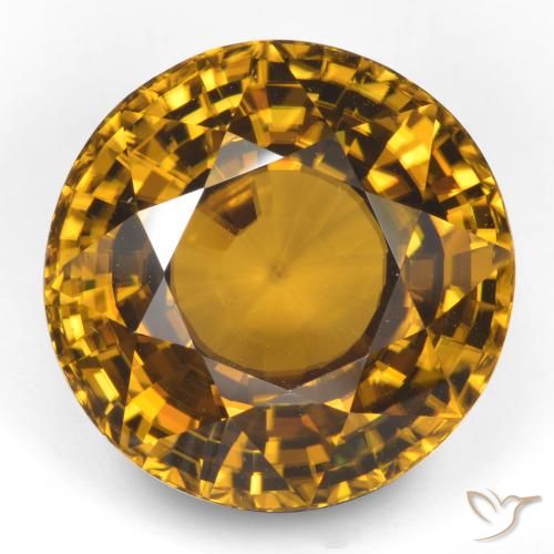 47.19ct Natürlicher Mittleres Gold Zirkon, Runden, VVS