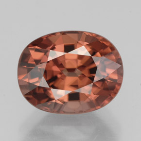 3,55 ctw natürlicher orangefarbener Zirkon, Oval Schliff, VVS