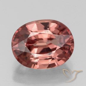 3.16ct Natürlicher tiefrosa Zirkon, Oval, VVS