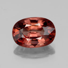 4,02 ctw natürlicher roter Zirkon, Oval Schliff, VVS
