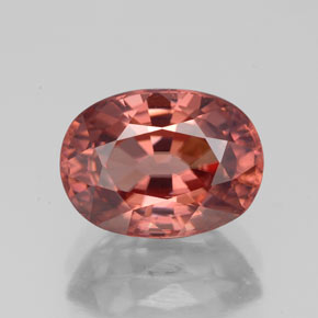 4,43 ctw natürlicher orangefarbener Zirkon, Oval Schliff, VVS