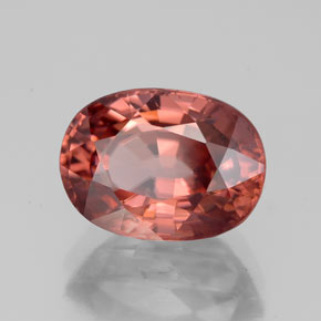 4,43 ctw natürlicher orangefarbener Zirkon, Oval Schliff, VVS