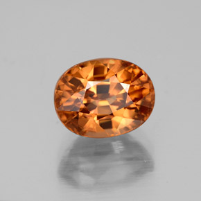 4,07 ctw natürlicher orangefarbener Zirkon, Oval Schliff, VVS