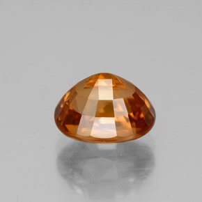 4,07 ctw natürlicher orangefarbener Zirkon, Oval Schliff, VVS