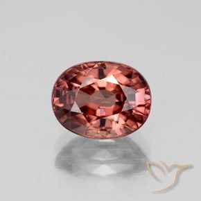 3.29ct Natürlicher Blasses Purpurrot Zirkon, Oval, VS