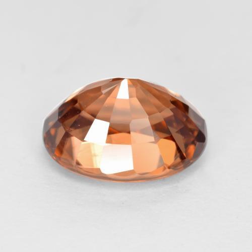 3,23 ctw natürlicher orangefarbener Zirkon, Oval Schliff, VVS