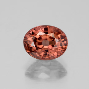 3,34 ctw natürlicher orangefarbener Zirkon, Oval Schliff, VVS