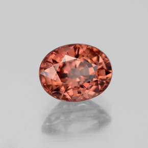 3,34 ctw natürlicher orangefarbener Zirkon, Oval Schliff, VVS