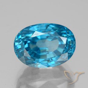 9,17 ctw natürlicher Blau Zirkon, Oval, VS
