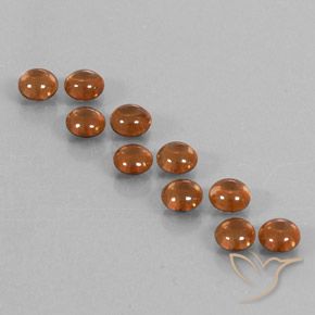 6.57ctw Natürlicher tieforange Zirkon, Runden, Transparent