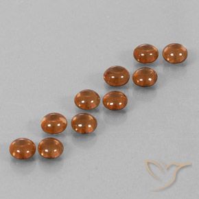 6.57 ct natürliche tieforange Zirkon-Edelsteine, Runden, Transparent