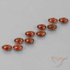 7.53 ct natürliche rötlich-orange Zirkon-Edelsteine, Oval, Transparent