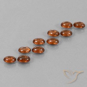 7.72 ct natürliche Dunkelorange Zirkon-Edelsteine, Oval, Transparent