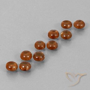 6.41ctw Natürlicher rötlich-orange Zirkon, Runden, Transparent
