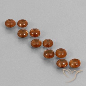 6.41 ct natürliche rötlich-orange Zirkon-Edelsteine, Runden, Transparent