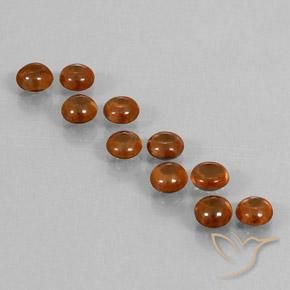 7.22ctw Natürlicher tieforange Zirkon, Runden, Transparent