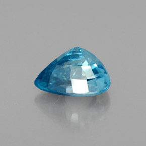 3,00 ctw natürlicher blauer Zirkon, Birnenform, VVS-VS