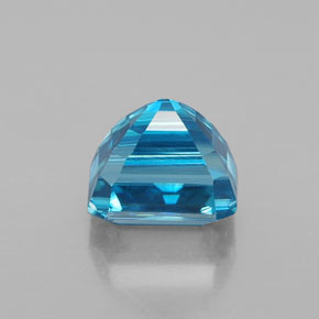 3,72 ctw natürlicher blauer Zirkon, Smaragdschliff, VVS