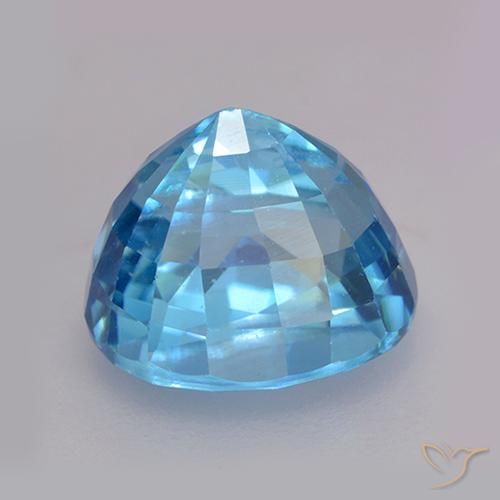 3,06 ctw natürlicher blauer Zirkon, Oval Schliff, VVS