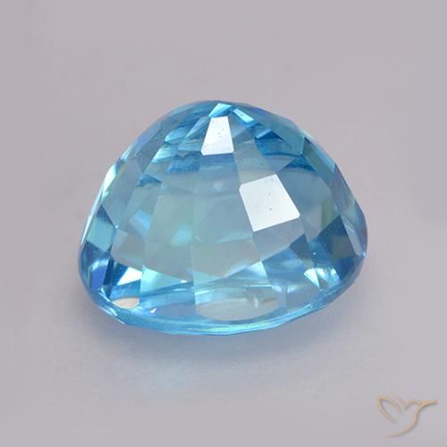 9,17 ctw natürlicher Mittelblau Zirkon, Oval, VVS