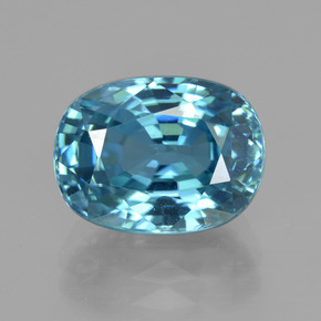 7,22 ctw natürlicher blauer Zirkon, Oval Schliff, VVS