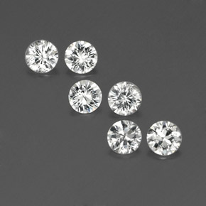 2.93 ct natürliche Weiß Zirkon-Edelsteine, Rund Schliff, VVS-VS