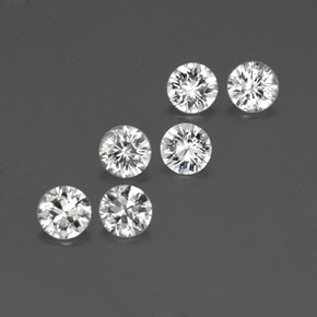 2.93 ct natürliche Weiß Zirkon-Edelsteine, Rund Schliff, VVS-VS