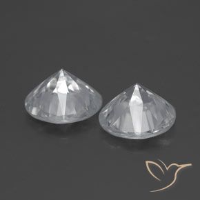 3.17 ct natürliche Weiß Zirkon-Edelsteine, Runden, VVS-VS