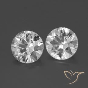 3.37 ct natürliche Weiß Zirkon-Edelsteine, Runden, VS