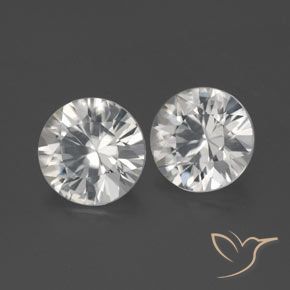 3.43 ct natürliche Weiß Zirkon-Edelsteine, Runden, VS