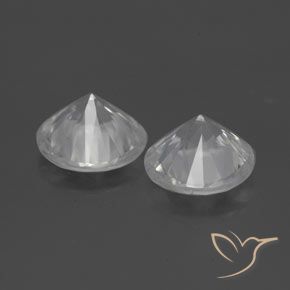 3.43 ct natürliche Weiß Zirkon-Edelsteine, Runden, VS