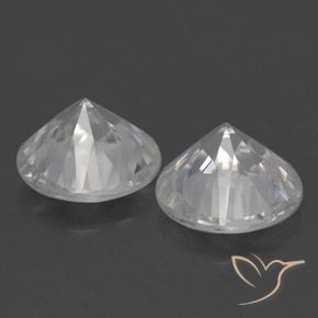 3.26 ct natürliche Weiß Zirkon-Edelsteine, Runden, VS