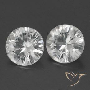 3.05 ct natürliche Weiß Zirkon-Edelsteine, Runden, VVS-VS
