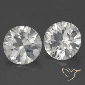 3.44 ct natürliche Weiß Zirkon-Edelsteine, Runden, VS