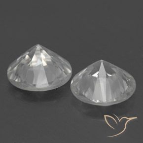 3.44 ct natürliche Weiß Zirkon-Edelsteine, Runden, VS
