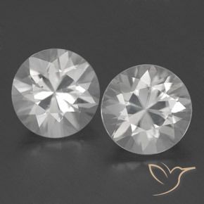 3.74ctw Natürlicher Weiß Zirkon, Runden, VVS-VS