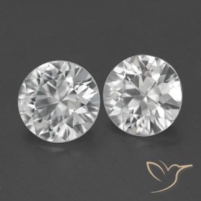 3.25 ct natürliche Weiß Zirkon-Edelsteine, Runden, VVS-VS