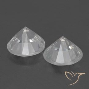 3.65 ct natürliche Weiß Zirkon-Edelsteine, Runden, VVS-VS