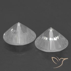 3.37 ct natürliche Weiß Zirkon-Edelsteine, Runden, VVS-VS
