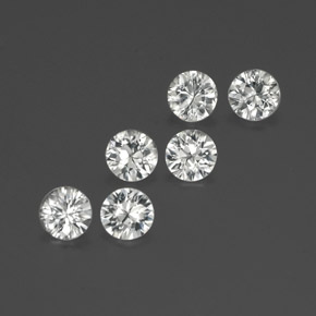  ct natürliche weißer Zirkon-Edelsteine, Rundschliff, VS
