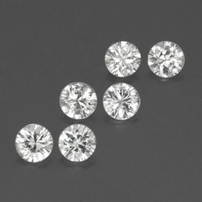  ct natürliche Weiß Zirkon-Edelsteine, Rund Schliff, VS