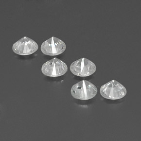  ct natürliche Weiß Zirkon-Edelsteine, Rund Schliff, VS