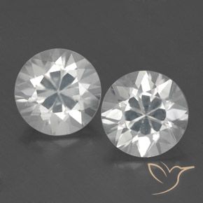 3.65ctw Natürlicher Weiß Zirkon, Runden, VS
