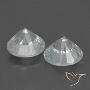 3.84 ct natürliche Weiß Zirkon-Edelsteine, Runden, VVS-VS