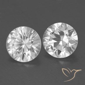 3.53 ct natürliche Weiß Zirkon-Edelsteine, Runden, VS